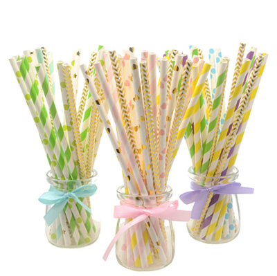 2020 Year New Show Disposable Tableware Biodegradable Paper Straws For Drinking