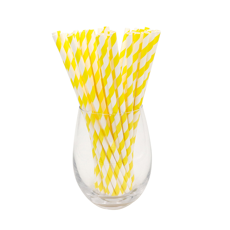 Bar Disposable Environmentally Friendly Decorative Thick Stripe Paper Straw