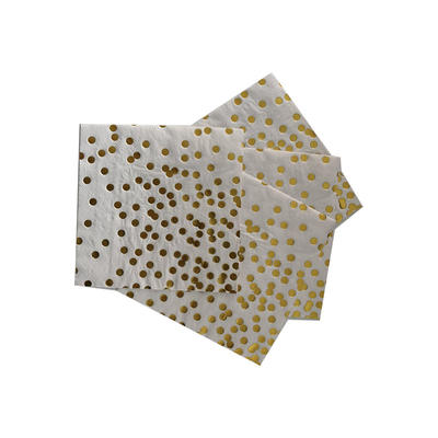 Wholesale Hot Stamping Gold Foil Printed Table Cocktail Napkin