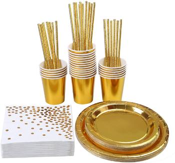Eco Friendly Biodegradable Plates Disposable Paper Plates Gold Paper plate Metallica Plates Party