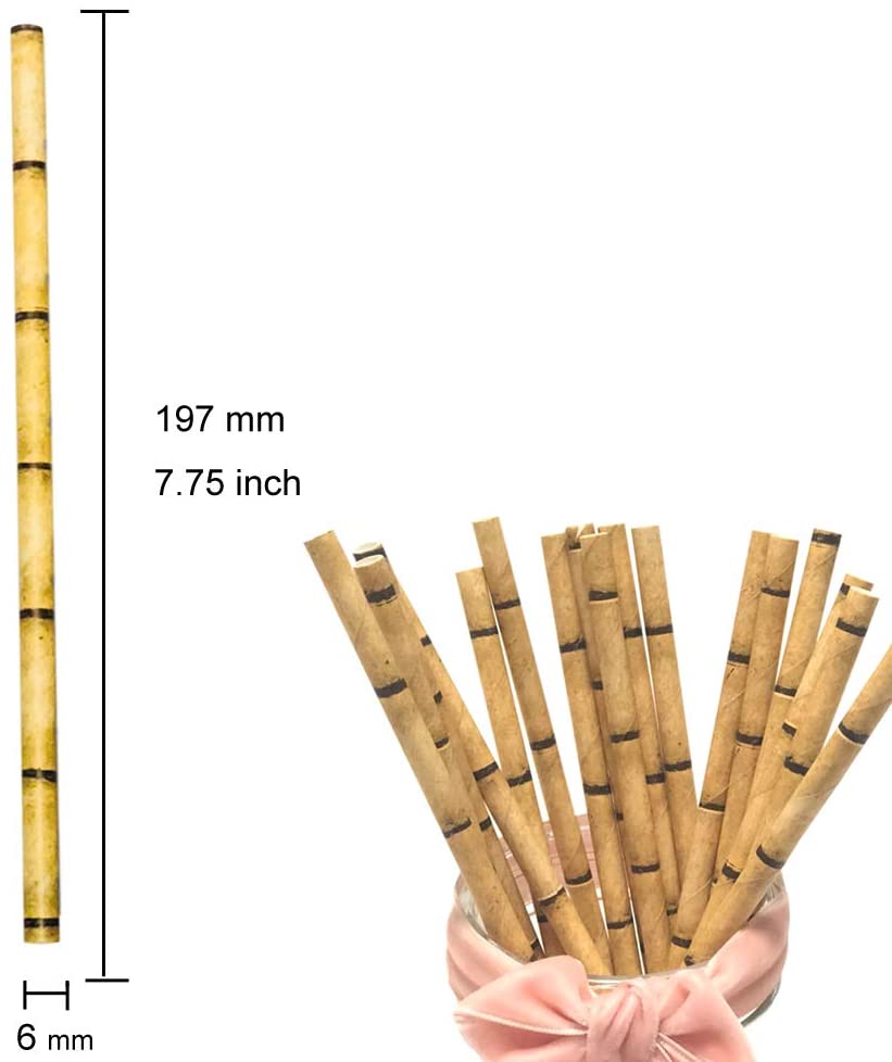 product-ISROYAL HOUSEWARE-Manufacturer Yellow Bamboo Drinking Straw Bar Paper Straws Stirrers Coffee