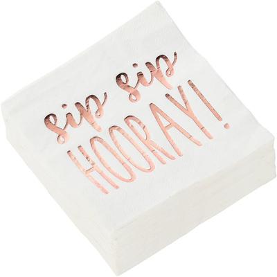 disposable beverage cocktail and dinner luxury napkin customized gold foil tissue table paper napkin