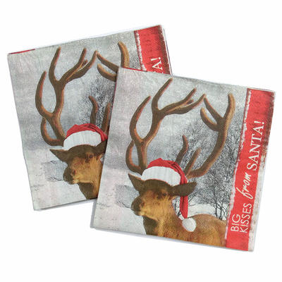 2021 new arrivals Cocktail Napkins Paper Beverage Christmas Decoration Supplies Disposable Products
