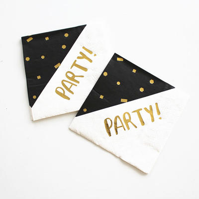 Party Paper Napkins Colored Print Disposable cocktail Dinner beverage Napkin Paper