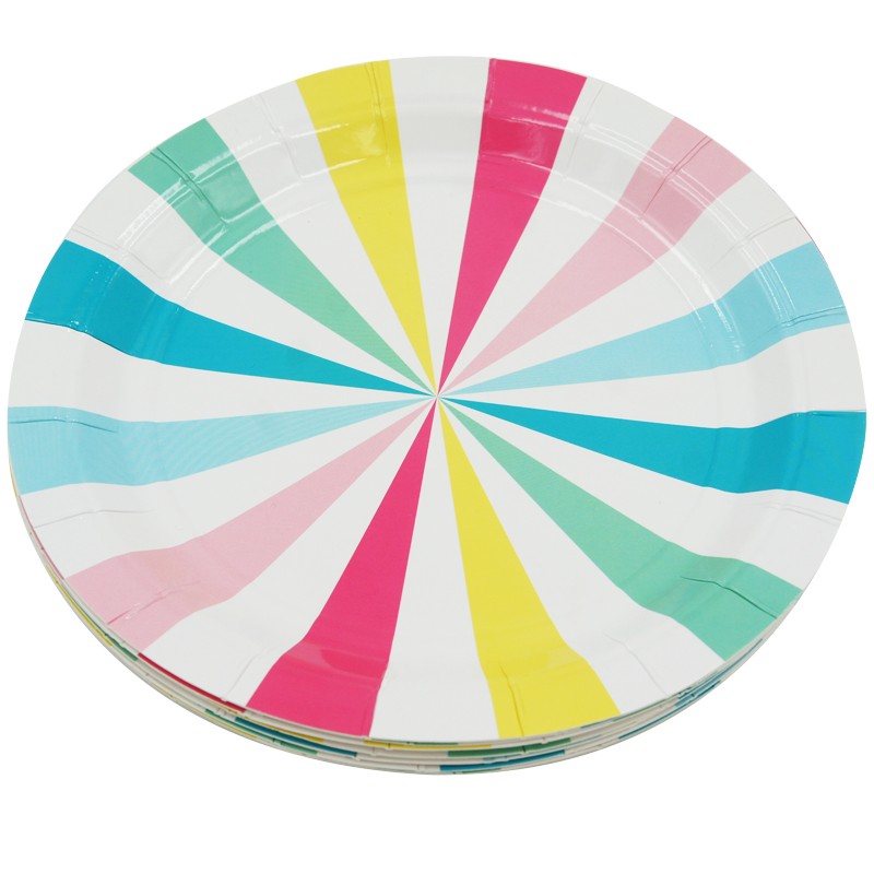 product-kids birthday party 7 inch disposable bulk packing decorative disposable paper plate-ISROYAL