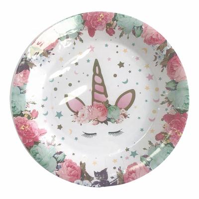 party decoration custom printed baby shower disposable paper plates