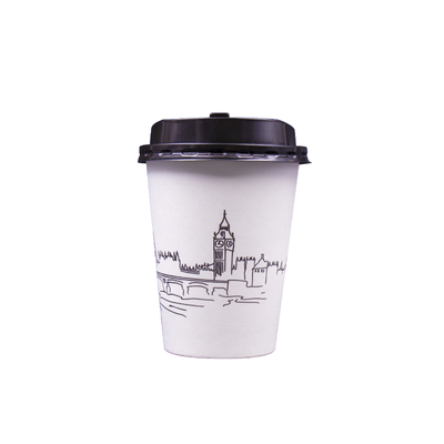 OEM custom logo high quality biodegradable 8 oz 10 oz 12 oz 16 oz single wall paper coffee cups