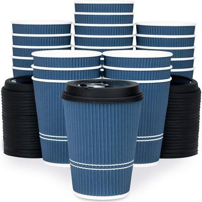 12 oz custom printed  PE coated ripple wall wholesale paper coffee cup