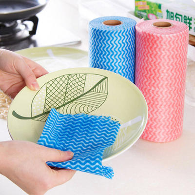Eco-friendly nonwoven household disposable kitchen paper towel lazy rag cleaning cloths