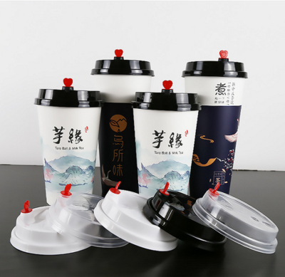 Hot drink milk tea cup disposable paper cup customized coffee paper cup anti-ironing film drink cups