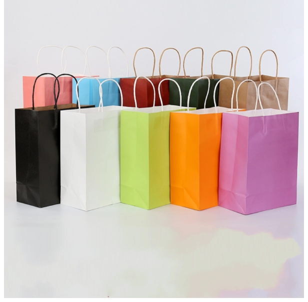product-Hot kraft paper bag custom print gift bags shopping packaging bag with handle-ISROYAL HOUSEW